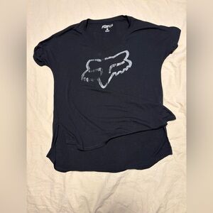 Fox Black Tee with White Logo